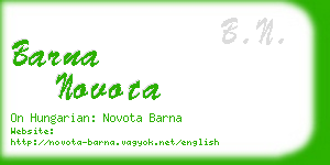 barna novota business card